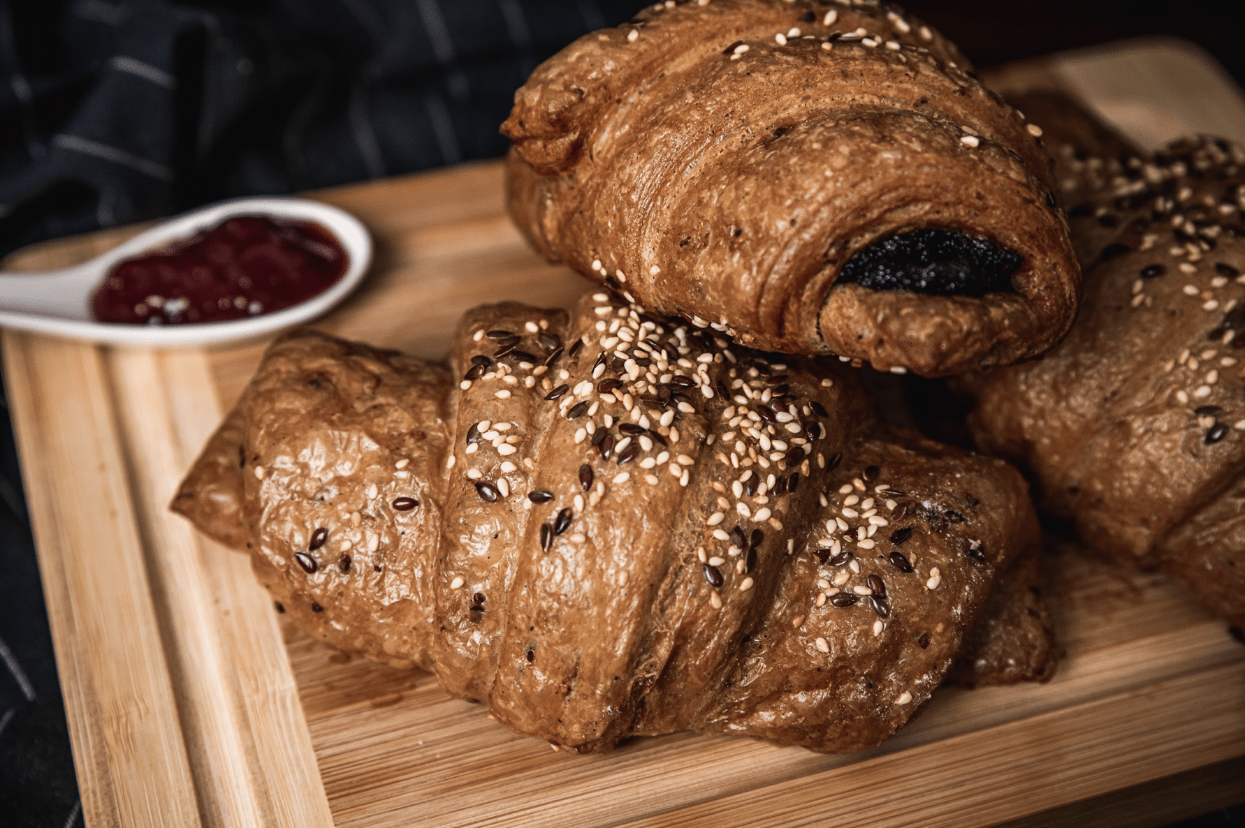 Fitness szilvás croissant